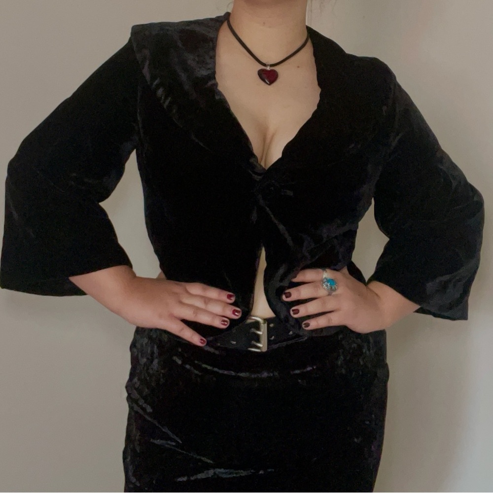 Black Velvet Blouse